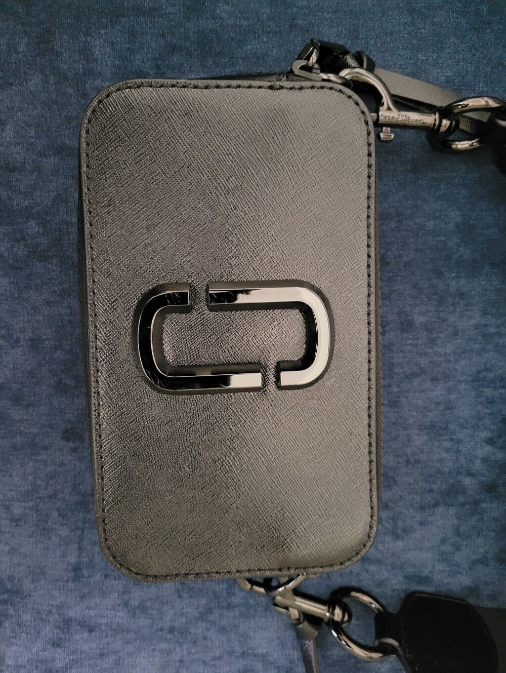Marc Jacobs Black Snapshot Camera Bag with Branded Strap